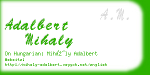 adalbert mihaly business card
